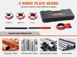 Ratchet Pipe Threader Kit, 1/2" NPT, 3/4" NPT, 1" NPT Manual Ratcheting Pipe Threader, Portable Pipe V952-SDGLWQJ312341FZW2V0