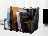 Mesh File Magazine Holder, 4 Compartments, Black 4 slots are perfect for organizing magazines, V1366-AZ2-W-04032