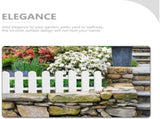8pcs White Plastic Garden Fence for Patio and Garden Paths, Sturdy and Smooth Surface Design, V1192-AZ-W-21474