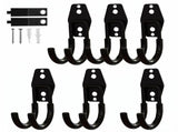 Garage Hooks, 6 Pack Small Round Wall Hooks for Hanging Heavy Duty Ladders, Bikes, Tools Ideal for V1107-118-14875