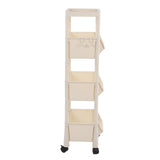 Compact Rolling Storage Organizer Large Capacity Mobile Utility Cart Movable Storage Book Shelves V1294-YM0901-3116230009715