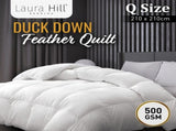 Laura Hill 500GSM Duck Down Feather Quilt Comforter Doona - Queen QLT-DDF-500-QN