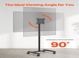 Rolling TV Stand, Mobile TV Cart for 17-55 Inch Screens, Portrait to Landscape, Portable TV Stand V952-TYSDLDDSJZJZ3HJ50001V0