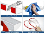 Flexible Quarter Round Molding, Peel and Stick Trim Molding for Floor Tub, Self Adhesive Flexible V1369-AZ3-W-15701