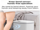 Black Intelligent Dual-Sensor Trash Can - Slim-Fit Touchless Battery-Powered V888-ELOSUNG45953