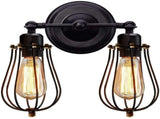 Double Head Wall Sconce Industrial Wire Cage Wall Light Vintage Style Wall Lamp V1294-YM0717-10024090