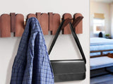 Piano Key Wall Hooks 6 Hook Solid Wood Wall Mounted Coat Rack V1366-AZ2-W-22147