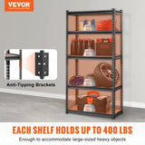 VEVOR Storage Shelving Unit, 5-Tier Adjustable, 907 kg Capacity, Heavy Duty Garage Shelves Metal V952-SXHJC12DX30WXTUZMV0