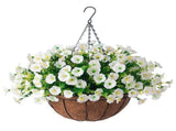 Artificial Petunia Hanging Flower Arrangement Red White Blue Flowers Outdoor - Multi-color - Size 9 V1347-112-04031-MLT-9