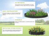 Garden Edging Border,Lawn Garden Fence Edgings 6X 8 Garden Edging Plastic Landscape Edging with V1192-AZ-W-17638