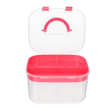 HOOWIFFY Plastic Sewing Box Red Large Capacity Double Layer Organizer for Home and Office Use with V1189-WXFWAL-20260326-02391