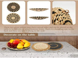 7 pcs Set Handmade Bohemian Wall Hanging Basket Wicker Rattan Wall Decor For Bedroom Dining ROom V1188-MS-227-1568