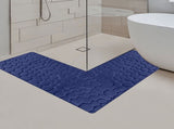 Bathroom Rug, L-Shaped Bath Mat, Non Slip Corner Shower Mat, Mats Corners Area Runner V1366-AZ2-W-12755