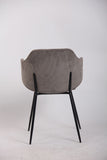 Set of 4 Dining Chairs with Corduroy Cord Fabric in Grey V563-68408_2X