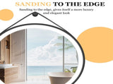 Round 700mm LED Bathroom Mirror with Leather Strap - Anti-Fog Dimmable Backlit Vanity Mirror - Wall V767-XMR-Y18-967-AU