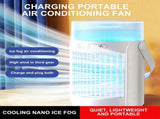 Small Home Fan, High Wind Power Desk Fan, Humidification Cooling, Multi Color LED Light V1370-AZ4-09050