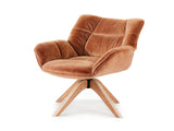 Artiss Swivel Chair Armchair Nursing Velvet Brown UPHO-H-ARM02-SWL-BR