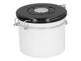 Sealing Container with Spoon Stainless Steel Coffee Beans Canister with Release Valve White1.8L V1294-YM0901-3118210146812