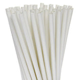 200 Pack White Drinking Straws Biodegradable Eco Paper Birthday Party Event Bistro Bar Cafe Take V382-WHITESTRAW200