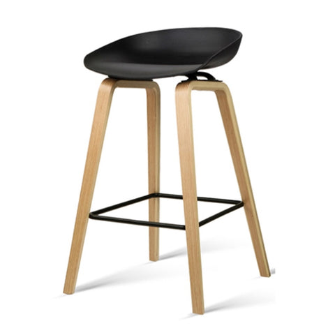 4x Artiss Bar Stools Kitchen Counter Stool Dining Chairs Wooden Black BA-TW-8801-BKX4