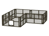 i.Pet Dog Playpen Enclosure 8 Panel Pet Fence Plastic Play Pen PET-DOGPLAYPEN-PL-8-BR