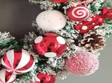 Classic Flocked Christmas Wreath Door & Wall Decor V1142-PB601099755667439