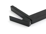 Matt Black Stainless Steel Square Tall Basin Mixer Sink Tap High Vanity Spout V1233-KSQ104B