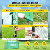 12'x 8'x 8' Pop-Up Greenhouse, Set Up in Minutes, Portable Greenhouse with Doors & Windows. High V952-ZDBXSHYW-128814R5V0