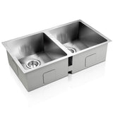 Cefito Kitchen Sink 77X45CM Stainless Steel Basin Double Bowl Silver SINK-7745-R010