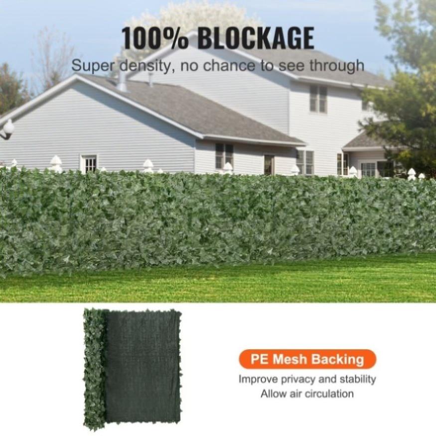 Ivy Privacy Fence, 59 x 98 in Artificial Green Wall Screen, Greenery ...