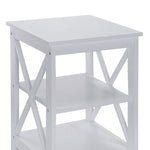 Sarantino Orson 2-Tier Bedside Table - White TBL-056-06-WHT