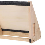 Khaki Wooden Dog Ramp for Indoor Use Nonslip Senior Pet Friendly Steps V1366-AZ2-W-21411