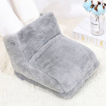 Grey ELECTRIC HEATED FOOT COMFORT WARMER Feet Boots Slipper Tools Heating Socks Shoe V201-W12983766