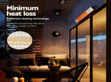 Devanti 2PCS Electric Strip Heater Radiant Infrared Heaters Remote Control 2000W RHP-TWR-2000-AL-2X