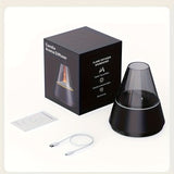 flame aroma diffuser, realistic flame diffuser, aromatherapy diffuser, essential oil diffuser, 7 V1347-730-37494-BLK-CONTAINS2BOTTLESOFESSENTIALOILS