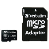Verbatim 64GB Micro SDXC Card Class 10 UHS-I With Adaptor Up to 45MB/Sec 300X read speed V1202-V2-FMV-44084