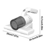 Handheld Mattress Cleaner - 9.7 x 7.9 x 5.4in Cordless 8KPa Vacuum with UV Light, Washable Bin for V1366-AZ2-W-26547