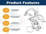 316 Stainless Steel Swivel Snap Shackle Clevis Quick Heavy Duty Release Spring Hook Marine Grade V1258-DP02-F-925