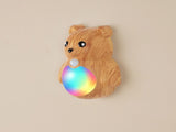 Adorable Cartoon Bear Magnetic Motion Sensor Night Light Rechargeable LED Wall Lamp with Warm and V1341-ZY-LS6HDUFV-WOODGRAIN-2PCS