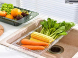 Over The Sink Strainer Retractable Design Fast Draining Durable PET Sink Colander V1294-YM0716-3118220142211