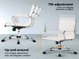 Artiss Computer Desk Office Chair Set PU Leather Wall Mount Foldable Table White DESK-WALL-8147-WH