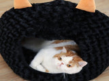 Funny Cat Bed Halloween Large Cat Cave Nest Warm Cute Kitten Bed Mattress Cartoon Ultra Soft Plush V1107-135-55251