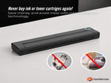 Tooleroo Portable A4 Thermal Printer Black Paper Kit - Wireless and Inkless V238-SUPDZ-40903251296336