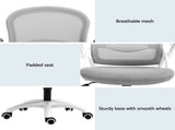 Artiss 2x Mesh Office Chair Computer Gaming Desk Chairs Work Study Mid Back Grey OCHAIR-G-2013-WH-GYX2
