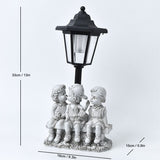Resin Hummingbird Solar Lamp Outdoor Garden Sculpture Couple Hummingbird - Multi-color - Size 20 V1347-118-41450-MLT-20