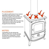 Wood Heater Fan Eco Heat Powered Self-Powered Silent for Fireplace Stove Burner V201-W11341831