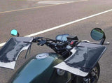 Motorcycle Handlebar Thermal Mittens with Reflective Strip and Pocket, ATV Hand Warmers Windproof V1369-AZ3-W-25429