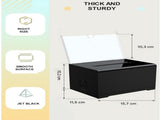 Black Acrylic Donation Box with Lock, Ballot Slot and Removable Sign Holder, 15.7 x 11.5 x 10.2 cm V1188-MS-731-131