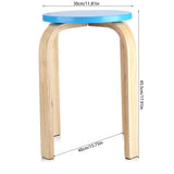 1Pcs Anti Slip Bentwood Stool Stacking Home Living Room Furniture Decor Blue V1294-YM0901-DE-JY01006-03