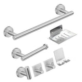 Bathroom Hardware Accessories Kit 7 Piece Towel Rack Tissue Holder Coat Hook Razor Hook Soap Tray V1294-YM0703-3112230004211